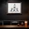 American Art Decor Leggy Beverage Printed Glass Framed Wall Decor
